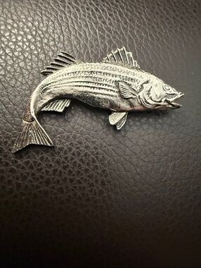Vintage Metal Striper Fish Pin